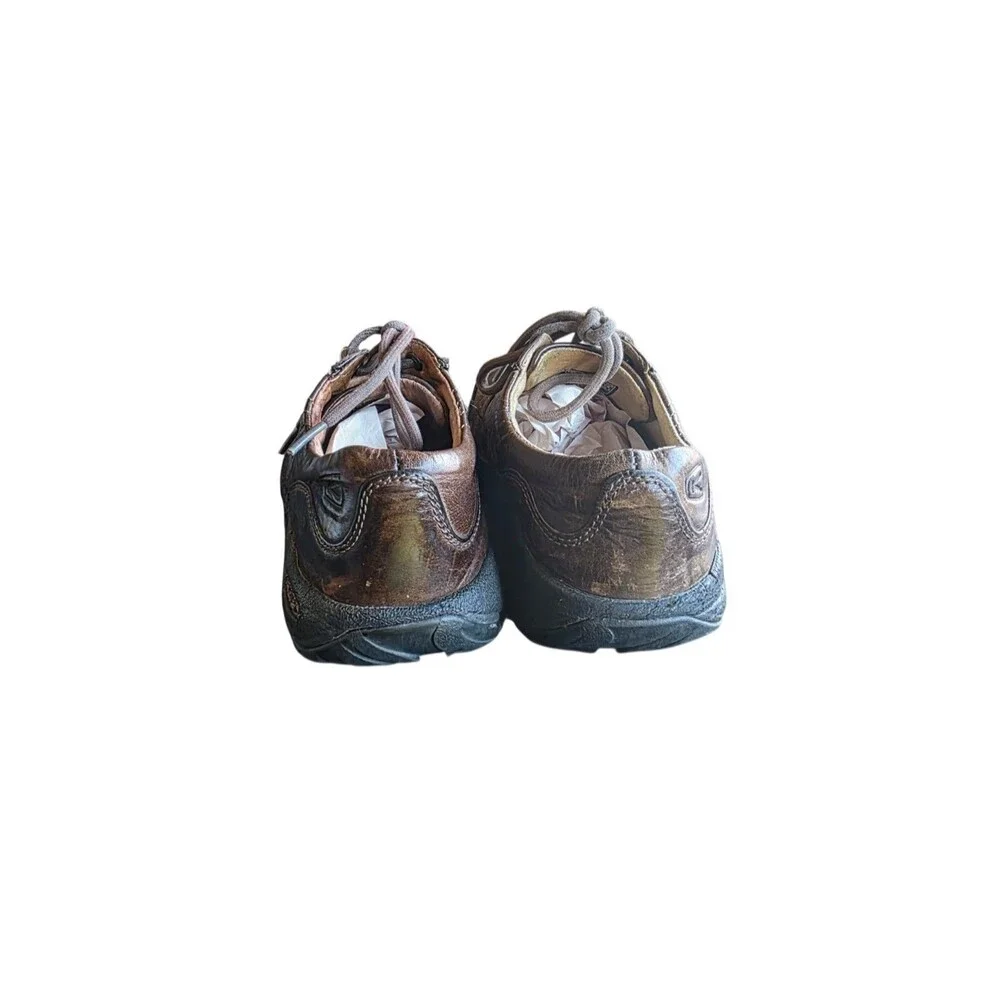 KEEN Alki Brown Leather Shoes Men's US 8.5 EU 41 Lace Up